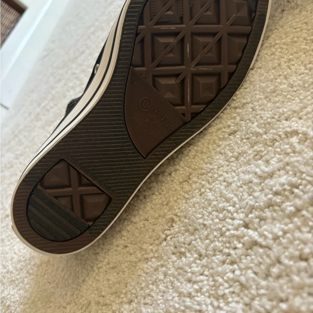 Converse Black High-Tops with White Laces - Picture 2 of 3